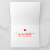 Canada Maple Leaf, Happy Canada day, 7月1日 カード (内部)