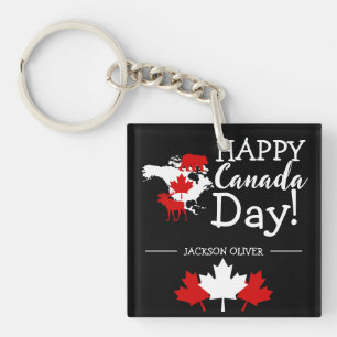 Canada Maple Leaf, Happy Canada day, 7月1日 キーホルダー