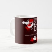 Canada Maple Leaf, Happy Canada day, 7月1日 コーヒーマグカップ (正面左)