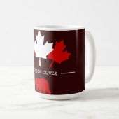 Canada Maple Leaf, Happy Canada day, 7月1日 コーヒーマグカップ (正面右)