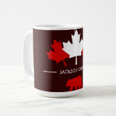Canada Maple Leaf, Happy Canada day, 7月1日 コーヒーマグカップ (正面左)