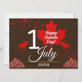 Canada Maple Leaf, Happy Canada day, 7月1日 シーズンカード