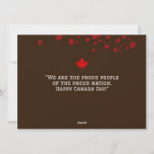 Canada Maple Leaf, Happy Canada day, 7月1日 シーズンカード (裏面)