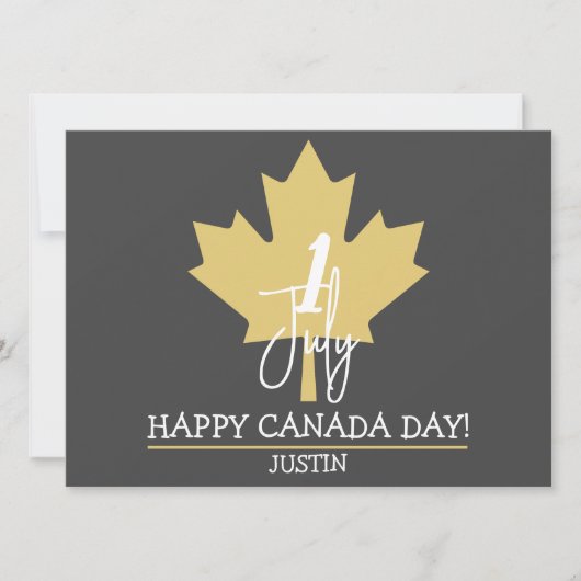 Canada Maple Leaf, Happy Canada day, 7月1日 シーズンカード (正面)