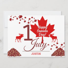 Canada Maple Leaf, Happy Canada day, 7月1日 シーズンカード