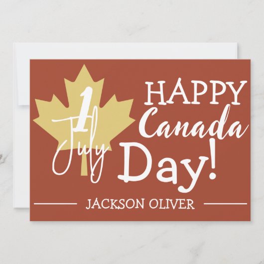 Canada Maple Leaf, Happy Canada day, 7月1日 シーズンカード (正面)