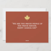 Canada Maple Leaf, Happy Canada day, 7月1日 シーズンカード (裏面)