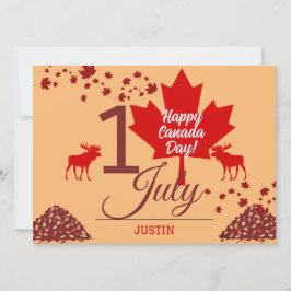 Canada Maple Leaf, Happy Canada day, 7月1日 シーズンカード