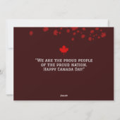 Canada Maple Leaf, Happy Canada day, 7月1日 シーズンカード (裏面)