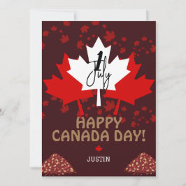 Canada Maple Leaf, Happy Canada day, 7月1日 シーズンカード