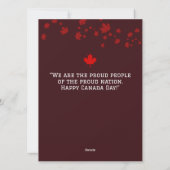 Canada Maple Leaf, Happy Canada day, 7月1日 シーズンカード (裏面)