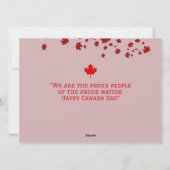 Canada Maple Leaf, Happy Canada day, 7月1日 シーズンカード (裏面)