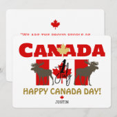 Canada Maple Leaf, Happy Canada day, 7月1日 シーズンカード (正面/裏面)