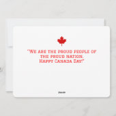 Canada Maple Leaf, Happy Canada day, 7月1日 シーズンカード (裏面)