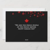 Canada Maple Leaf, Happy Canada day, 7月1日 シーズンカード (裏面)