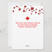 Canada Maple Leaf, Happy Canada day, 7月1日 シーズンカード (裏面)