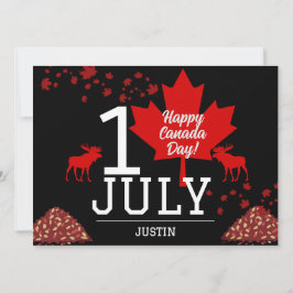 Canada Maple Leaf, Happy Canada day, 7月1日 シーズンカード