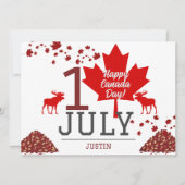 Canada Maple Leaf, Happy Canada day, 7月1日 シーズンカード (正面)