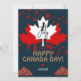 Canada Maple Leaf, Happy Canada day, 7月1日 シーズンカード