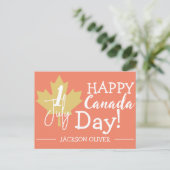 Canada Maple Leaf, Happy Canada day, 7月1日 シーズンポストカード (スタンド正面)
