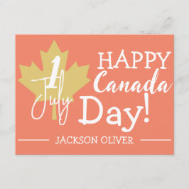 Canada Maple Leaf, Happy Canada day, 7月1日 シーズンポストカード