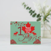 Canada Maple Leaf, Happy Canada day, 7月1日 シーズンポストカード (スタンド正面)