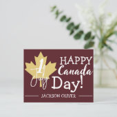 Canada Maple Leaf, Happy Canada day, 7月1日 シーズンポストカード (スタンド正面)