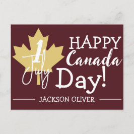 Canada Maple Leaf, Happy Canada day, 7月1日 シーズンポストカード