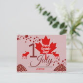 Canada Maple Leaf, Happy Canada day, 7月1日 シーズンポストカード (スタンド正面)