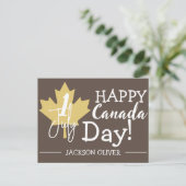 Canada Maple Leaf, Happy Canada day, 7月1日 シーズンポストカード (スタンド正面)
