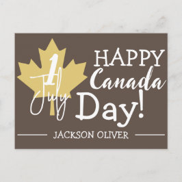 Canada Maple Leaf, Happy Canada day, 7月1日 シーズンポストカード