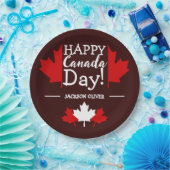 Canada Maple Leaf, Happy Canada day, 7月1日 ペーパープレート (パーティー)