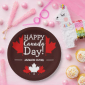 Canada Maple Leaf, Happy Canada day, 7月1日 ペーパープレート (パーティー)