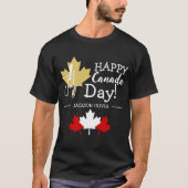 Canada Maple Leaf, Happy Canada day, 7月1日 Tシャツ (正面)