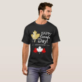 Canada Maple Leaf, Happy Canada day, 7月1日 Tシャツ (正面フル)