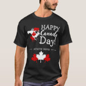 Canada Maple Leaf, Happy Canada day, 7月1日 Tシャツ (正面)