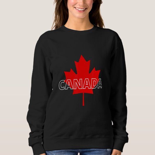 Canada Maple Leaf North Patriotic Proud スウェットシャツ (正面)