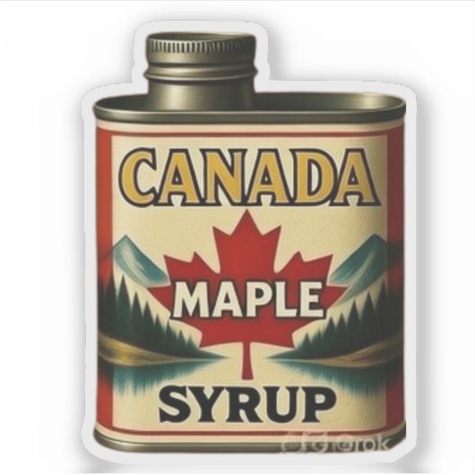 CANADA MAPLE SYRUP シール (正面)