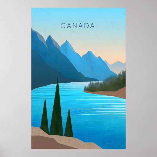 Canada Minimal Travel Poster ポスター (正面)