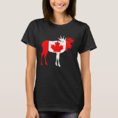 Canada Moose Canadian Flag Pride Tシャツ (正面)