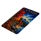 Canada Mountain Lake Art Souvenier マグネット (左側)