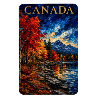 Canada Mountain Lake Art Souvenier マグネット
