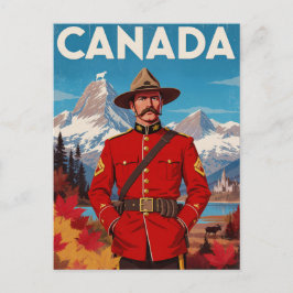 Canada Mountie Vintage Art ポストカード