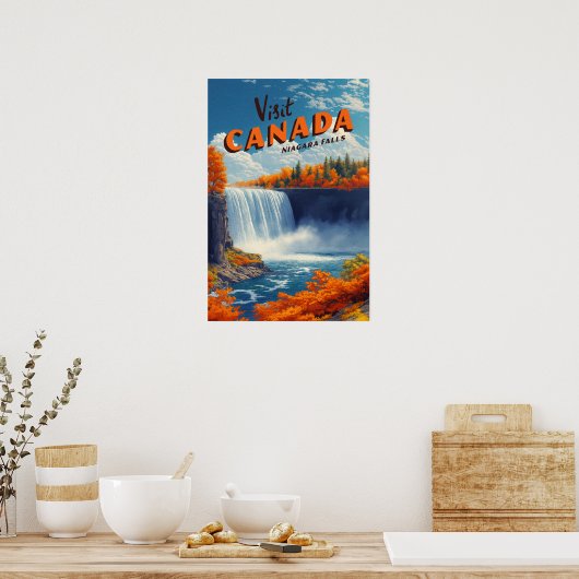 Canada Niagara Falls Travel Poster ポスター (キッチン)