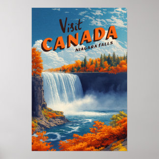 Canada Niagara Falls Travel Poster ポスター