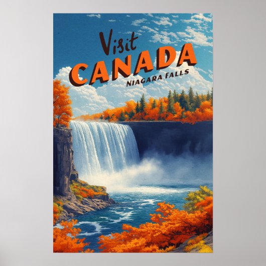 Canada Niagara Falls Travel Poster ポスター (正面)
