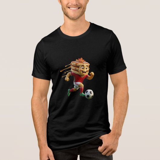 Canada Pancake Soccer Mascot T-Shirt - Group B トライブレンドTシャツ (正面)