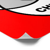 Canada Poutine Venn図ポスタおもしろいーサイン ポスター (角)