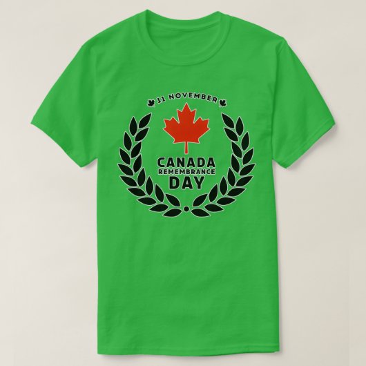 Canada Remembrance Day Tシャツ (デザイン正面)