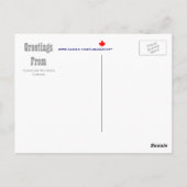 Canada Rocky Mountainsウィンドウからの挨拶 ポストカード (裏面)